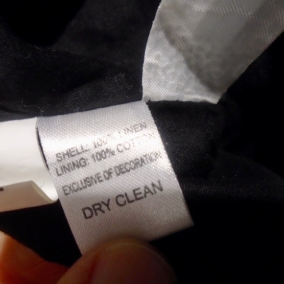 LOFT Crochet Black Linen Shift Dress 8 - Picture 5 of 6